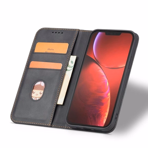 Magnet Fancy Case чехол для iPhone 13 Pro Max кошелёк-чехол с держателем для карт чёрный