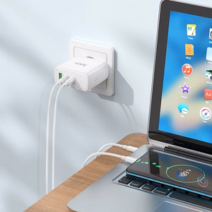 Phone Laadija Hoco 2 x USB C + USB A GaN QC PD 65W N30 valge