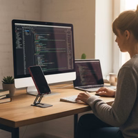 Desk hoidja jaoks phone / tablet foldable Forcell F-Grip Fold Alus 1 hall