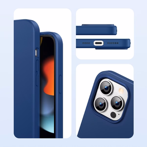 Ugreen Protective Silicone Ümbris rubber flexible silicone ümbris cover jaoks iPhone 13 Pro Max sinine