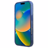 Guess IML Peony jaoks 4G Background MagSafe Ümbris jaoks iPhone 16 Pro - sinine