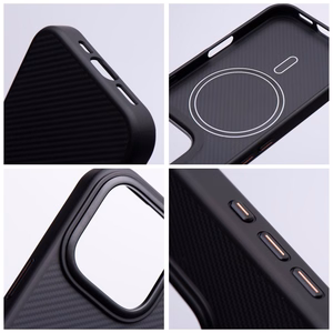 Ümbris jaoks iPhone 16e (SE 4 2025) Carbon Elite Mag Cover compatible with MagSafe must