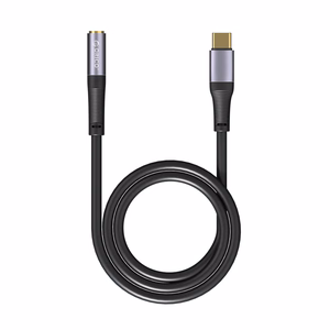 Must 1 m helikaabel Orico AXC: USB-C – 3,5 mm jack