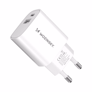 Wozinsky WGWCW USB-A USB-C 20W Wall Laadija - valge