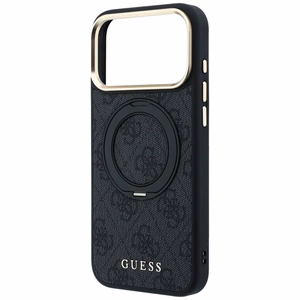 Guess Ring Stand 360 4G Classic Logo MagSafe ümbris mudelitele iPhone 17 Pro Max / 18 Pro Max, must