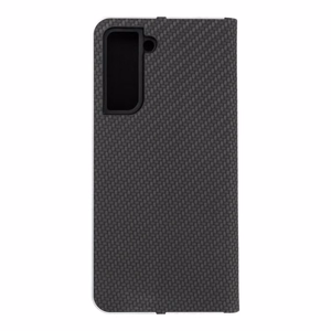 Flip чехол для Samsung S21 Luna Book Carbon черный