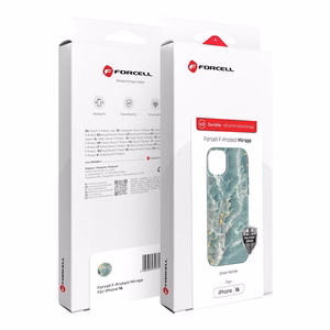 Ümbris jaoks iPhone 15 PRO MAX Forcell F-Protect Mirage compatible with Magsafe Military Drop-Test roheline marble