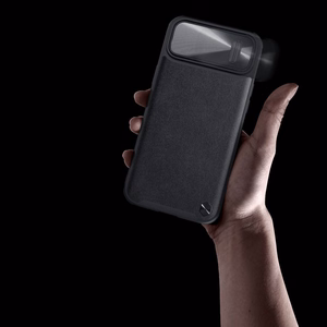 Nillkin CamShield Leather S Case iPhone 14 ümbris koos kaamerakattega must