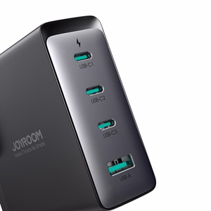 GaN Laadija UK Joyroom JR-TCG05UK 140W 3x USB-C USB-A + USB-C / USB-C kaabel 240W 1.2m