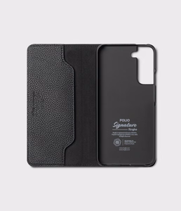Ringke Folio Signature Flip Leather ümbris Samsung Galaxy S22 + (S22 Plus) must (FSS118R262)
