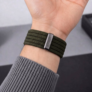 Tech-Protect Nylon Sport nailonist spordirihm mudelitele Apple Watch 44 / 45 / 46 / 49 mm, tumeroheline