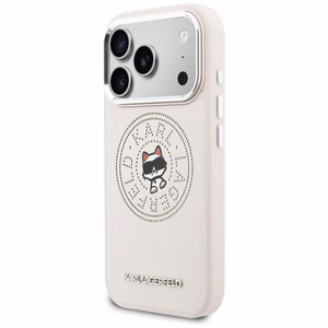 Karl Lagerfeld Point & Choupette Sketch MagSafe Ümbris for iPhone 17 Pro Max - roosa