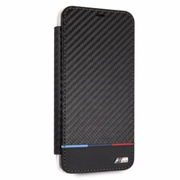 BMW Carbon Tricolor Stripe iPhone XS Max Ümbris - must
