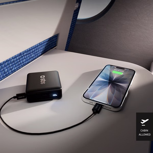 SBS HD 30W 10000mAh USB-C Akupank koos LCD Ekraan - must