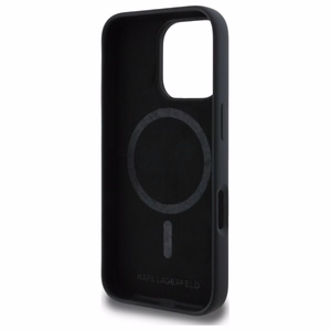 Karl Lagerfeld Silicone Ümbris Heads Print MagSafe jaoks iPhone 16 Pro Max - Must