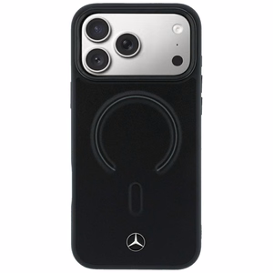 Mercedes 3D MagSafe nahast ümbris mudelitele iPhone 18 Pro Max / 17 Pro Max, must