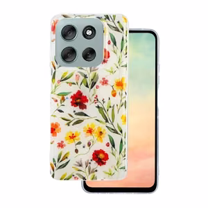 Glow Glam ümbris jaoks Motorola Moto G86 valge