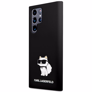 Karl Lagerfeld Silicone Choupette ümbris jaoks Samsung Galaxy S24 Ultra - must