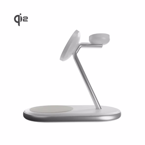 Puro Mag Station Qi2 3-in-1 Wireless Laadija Compatible koos MagSafe - valge