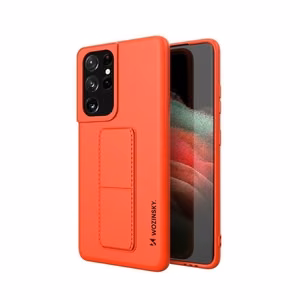 Wozinsky Kickstand Case silikoonümbris alusega Samsung Galaxy S21 Ultra 5G punane