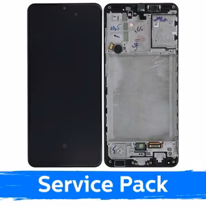 LCD Ekraan Ühildub Samsung A315 A31 Must Koos Frame (Service Pack)