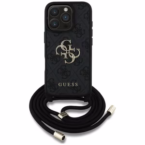 GUESS ümbris jaoks IPHONE 16 Pro GUHCP16LP4GMGCRK (CBDY PU 4G Big Logo W/Cord Strap) must