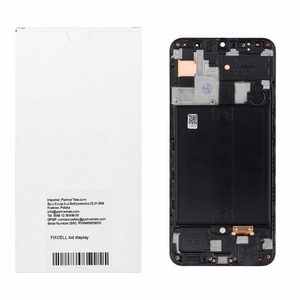 FIXCELL AMOLED LCD-ekraan raamiga SAMSUNG A50 jaoks, must (vahetatud klaas)