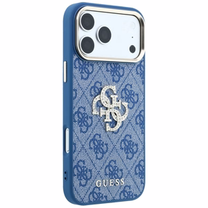 Guess 4G & Big Strass Logo ümbris iPhone 18 Pro / 17 Pro jaoks, sinine