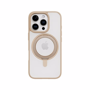 Rock Вращающаяся Подставка Soft Touch Series магнитная для Iphone 16 Pro золотая