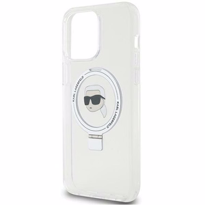 Karl Lagerfeld KLHMP15XHMRSKHH iPhone 15 Pro Max 6.7" белый/белый жёсткий чехол Ring Stand Karl Head MagSafe