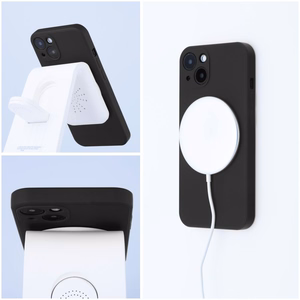Case for iPhone 13 MINI Silicone Mag Cover compatible with MagSafe (camera protection) black