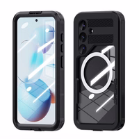 Waterproof case SHELLBOX MARS koos metall rõngas jaoks SAMSUNG S25 must