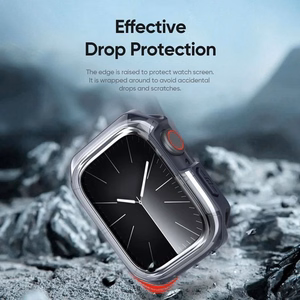 Чехол DUX DUCIS TAMO для Apple Watch series 10 42 мм прозрачный с темно-синим