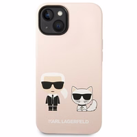 Karl Lagerfeld KLHMP14MSSKCI iPhone 14 Plus 6.7 "hardcase light roosa / light roosa Silicone Karl & Choupette Magsafe