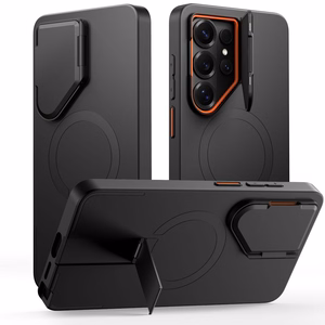 Tech-Protect Kevlar Aura MagSafe Ümbris for Samsung Galaxy S26 Ultra - must and oranž