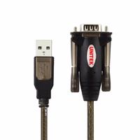 Unitek Y-105 jadakaabel must 1.5 m USB Type-A DB-9