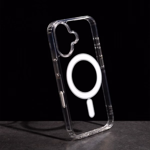 Anti Shock 1,5 mm Mag ümbris for iPhone 16 6,1" läbipaistev big hole + button