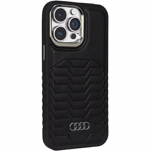 Audi Synthetic Leather ümbris with MagSafe jaoks iPhone 15 Pro - must