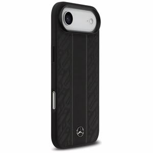 Mercedes Leather Laurel Leaves Stripes MagSafe чехол для iPhone 17 Air - черный