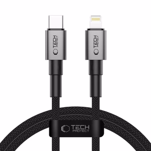 Tech-Protect UltraBoost DNA USB-C / Lightning PD27W/3A kaabel 100 cm - hall
