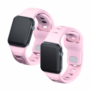 3mk silikoonrihm Apple Watchile, 38/40/41/42 mm, puudriroosa, väike suurus