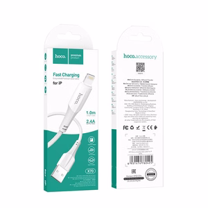 Кабель USB A to Lightning Hoco 2,4A 1 m X70 белый