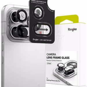 Ringke Camera Frame Protector kaameraraami kaitse, 2 tk komplekt, Nothing Phone 4A Pro jaoks, must