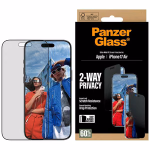 PanzerGlass Ultra-Wide Fit EasyAligner Privaatsus Glass jaoks iPhone Air