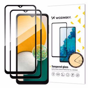 Ekraanikaitseklaas "Wozinsky 5D Full Glue" Samsung A136 A13 5G jaoks, ümbrisega ühilduv, must (2 tk)