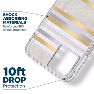 Case-Mate Pearl Stripes MagSafe ümbris seadmele iPhone 14 Plus, pärlmutrikaunistusega