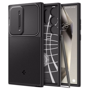 SPIGEN Optik Armor ümbris jaoks SAMSUNG S24 ULTRA must