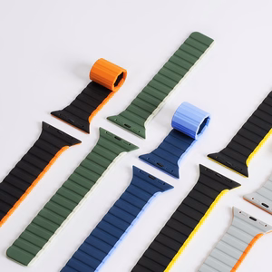 Magnetic Apple Watch SE, 9, 8, 7, 6, 5, 4, 3, 2, 1 (41, 40, 38 mm) Dux Ducis Strap (LD Version) - black and yellow