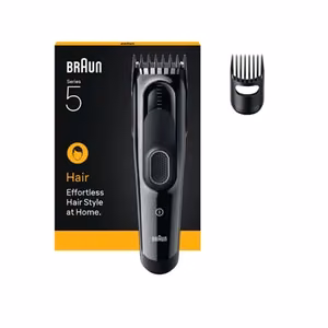 Braun Hair Clipper Series 5 HC5510 – akutoitega juukselõikur, 9 pikkusseadet, must