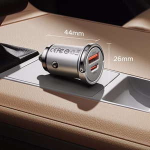 Orico MiniRing Pro 45W USB-A + USB-C autolaadija - hõbedane